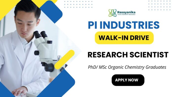 Scientist Job at PI Industries Apply Now for the Chemical Engineering Job