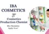 Cosmetics Production Jobs at Iba Cosmetics | BSc Chemistry Jobs Cosmetics Production Jobs at Iba Cosmetics | BSc Chemistry Jobs