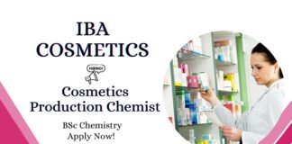 Cosmetics Production Jobs at Iba Cosmetics | BSc Chemistry Jobs 