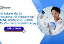 IASST Institutional JRF Admission 2026 | Chemistry Candidates Apply PhD Admissions at The Institute of Advanced Study in Science and Technology | Apply Now