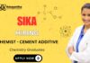 Chemist- Cement Additive Job Openings at Sika – Apply Online Sika Careers Chemist Job BSc Chemistry Graduates Apply Now