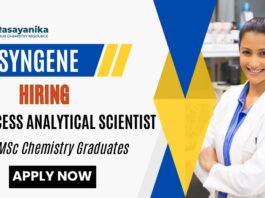 Syngene Careers Process Analytical Scientist Job Apply Now for the Chemistry Job