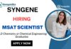 Syngene Careers Scientist Job Opportunities in Bangalore
