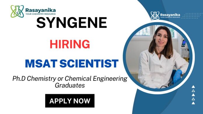 Syngene Careers Scientist Job Opportunities in Bangalore Syngene Careers Scientist Job Opportunities in Bangalore