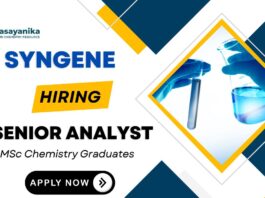 Syngene Careers Senior Analyst Job Apply Now for Chemistry Job