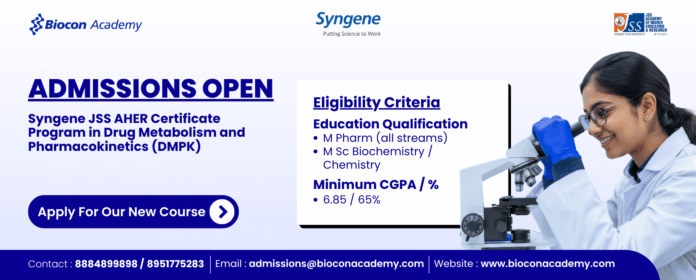 Syngene–JSS AHER Certificate Program Admissions Open For Batch 1 Syngene–JSS AHER Certificate Program Admissions Open For Batch 1