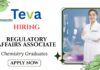 Regulatory Affairs Associate Job at Teva | Chemistry Graduates Apply Now Teva Careers Regulatory Affairs Associate Apply Now for Chemistry Job