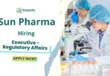 Executive Jobs at Sun Pharma | MSc Chemistry Candidates Apply Now