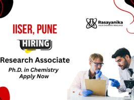 Research Associate Jobs at IISER Pune | Chemistry PhD Candidates Apply
