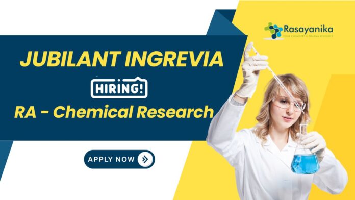 Chemical Research Jobs at Jubilant | Apply Now