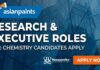 Research Jobs at Asian Paints | MSc Chemistry Jobs