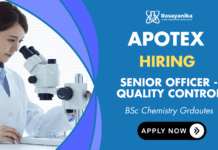 Apotex Career QC Job Chemistry Jobs in Bangalore