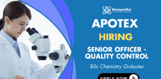 Apotex Career QC Job Chemistry Jobs in Bangalore
