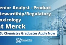 MSc Chemistry Jobs in Bangalore | Apply now at Merck Senior Analyst Job at Merck | MSc Chemistry Graduates Apply Now