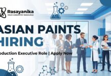 BSc Chemistry Jobs at Asian Paints | Apply Now Asian Paints Careers: Production Executive | BSc Chemistry Jobs