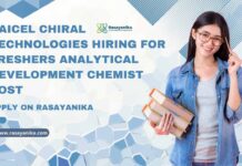 Freshers MSc Analytical Chemistry Jobs at Daicel Chiral Technologies