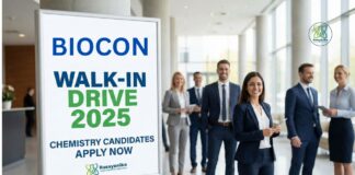 Biocon Walk-In Drive 2025 | Chemistry Candidates Apply Now