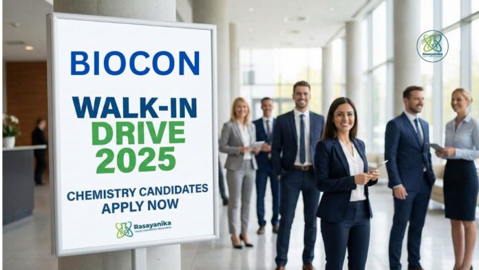 Biocon Walk-In Drive 2025 | Chemistry Candidates Apply Now