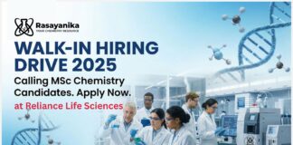 Quality Assurance Jobs at Reliance LifeSciences | MSc Chemistry Candidates Apply
