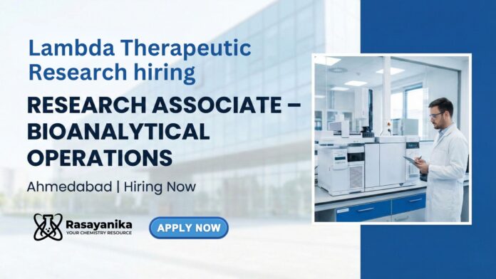Research Associate Jobs at Lambda Therapeutics | MSc Candidates Apply