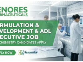 Executive Jobs at Senores Pharmaceuticals | MSc Chemistry Candidates Apply