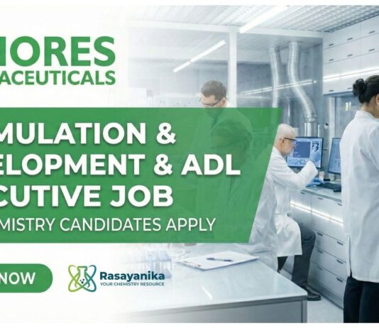 Executive Jobs at Senores Pharmaceuticals | MSc Chemistry Candidates Apply