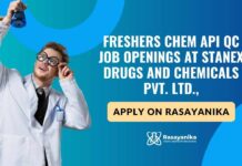 Freshers Chem API QC Job Openings at Stanex Drugs and Chemicals Pvt. Ltd., Apply on Rasayanika