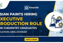 Executive Jobs at Asian Paints | MSc Chemistry Jobs
