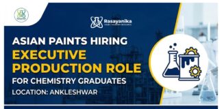 Executive Jobs at Asian Paints | MSc Chemistry Jobs