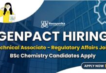 Genpact Hiring Technical Associate – Regulatory Affairs Jobs | 