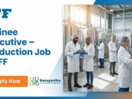 Trainee Executive Jobs at IFF | Chemical Engineering Candidates Apply Now