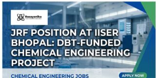 JRF Jobs at IISER Bhopal | Chemical Engineering Candidates Apply Now