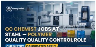 QC Chemist Jobs at STAHL | MSc Chemistry Jobs