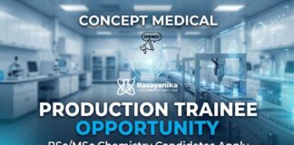 Trainee Jobs at Concept Medical | Freshers Jobs | Chemistry Candidates Apply Now