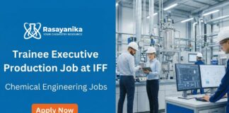 Trainee Executive Jobs at IFF | Chemical Engineering Candidates Apply Now