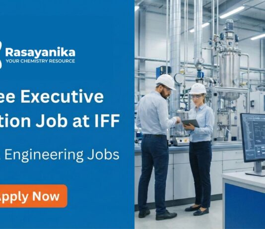 Trainee Executive Jobs at IFF | Chemical Engineering Candidates Apply Now