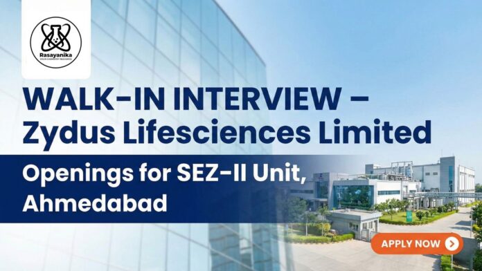 Zydus Careers | Chemistry Candidates Attend the Walk-In Interview