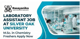 Freshers Jobs at Silver Oak University | MSc Chemistry Jobs