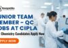 Quality Control Jobs at Cipla | Chemistry Candidates Apply Now