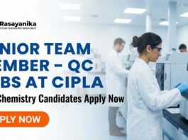 Quality Control Jobs at Cipla | Chemistry Candidates Apply Now