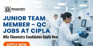 Quality Control Jobs at Cipla | Chemistry Candidates Apply Now