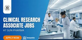 Clinical Research Associate Jobs at Sun Pharma | MSc Chemistry Candidates Apply