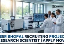 Scientist Jobs at IISER Bhopal | MSc Chemistry Grads Apply Now