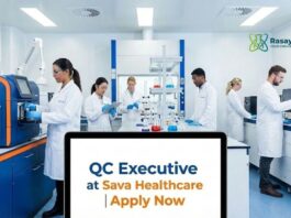 QC Executive Job at Sava Healthcare | MSc Chemistry Graduates Apply Now