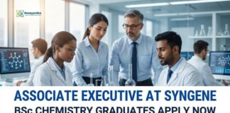 Associate Executive at Syngene | BSc Chemistry Graduates Apply Now