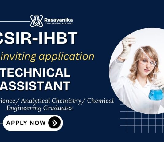 CSIR Recruitment 2025 Technical Assistant Apply Now for Chemistry Jobs