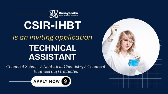 CSIR Recruitment 2025 Technical Assistant Apply Now for Chemistry Jobs CSIR Recruitment 2025 Technical Assistant Apply Now for Chemistry Jobs