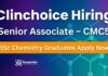 BSc Chemistry Jobs in Bangalore | Apply Now at ClinChoice Senior Associate Jobs at ClinChoice | BSc Chemistry Graduates Apply Now