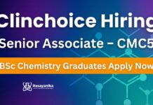 BSc Chemistry Jobs in Bangalore | Apply Now at ClinChoice Senior Associate Jobs at ClinChoice | BSc Chemistry Graduates Apply Now
