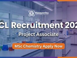 NCL Recruitment: Project Associate Jobs | MSc Chemistry Graduates Apply Now